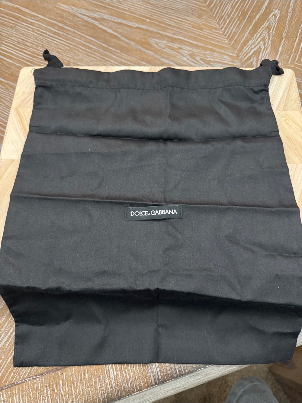 Dolce & Gabbana Black Drawstring Dust Pouch